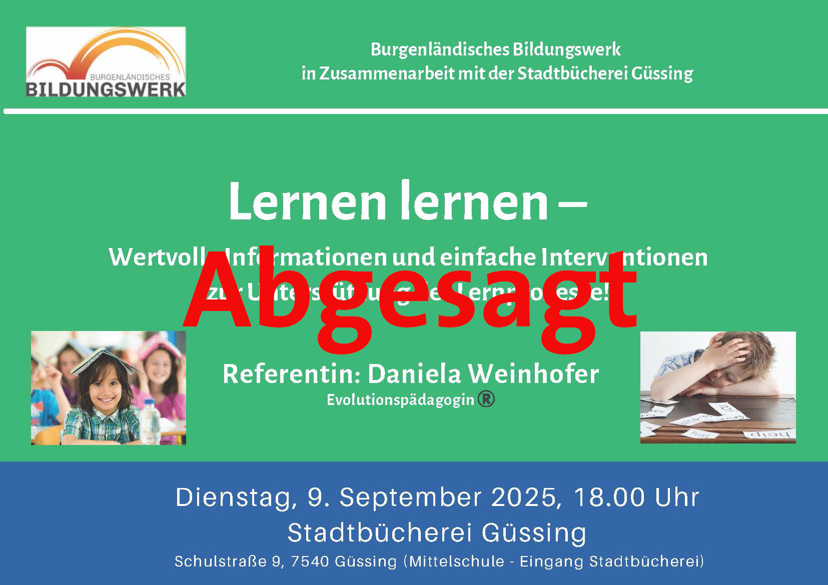 Einladung abgesagt