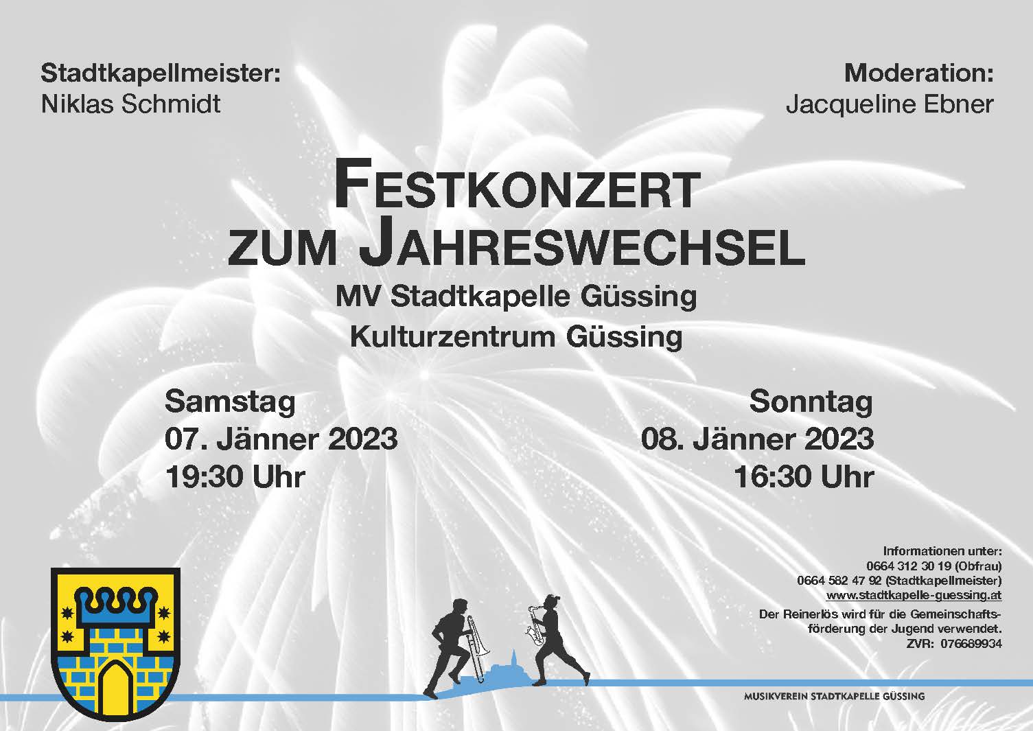 Plakat Festkonzert zum Jahreswechsel 2022 23 online