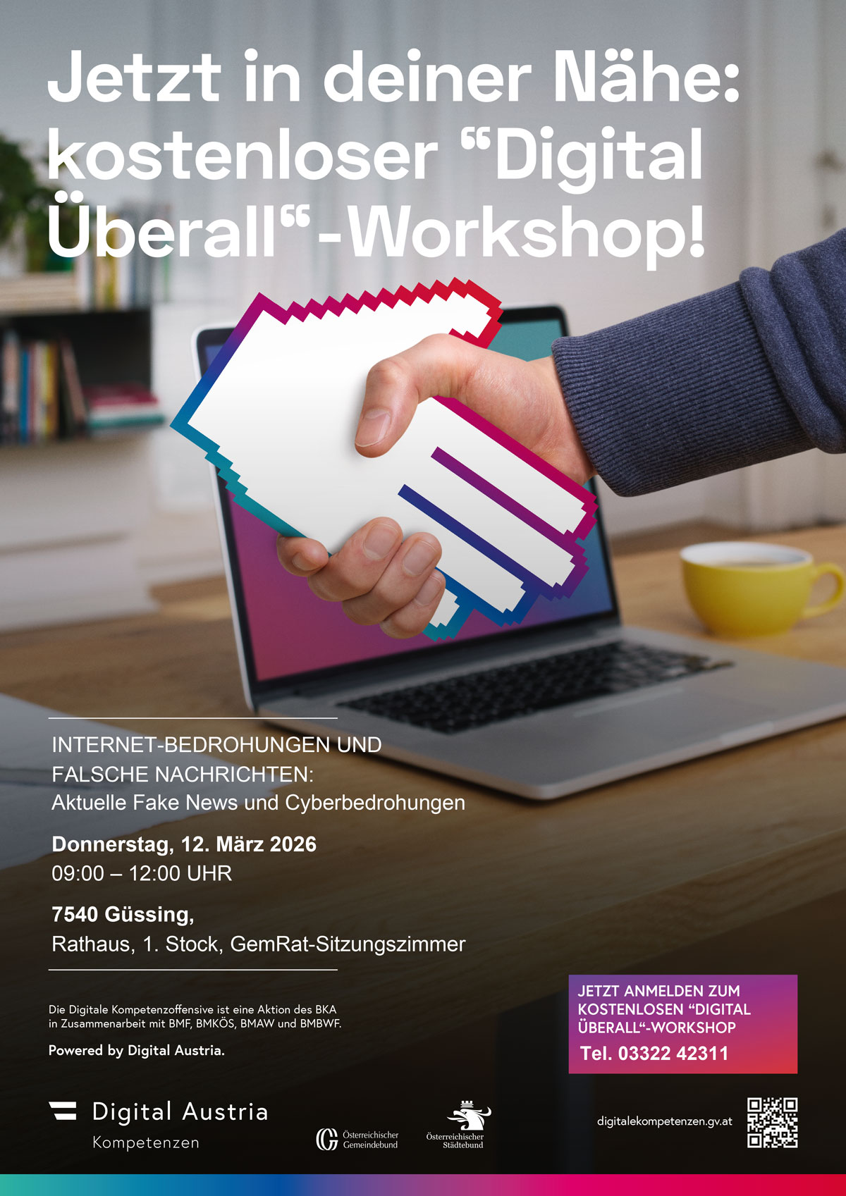 Cyberbedrohungen Fake News Werbung ausgefüllt