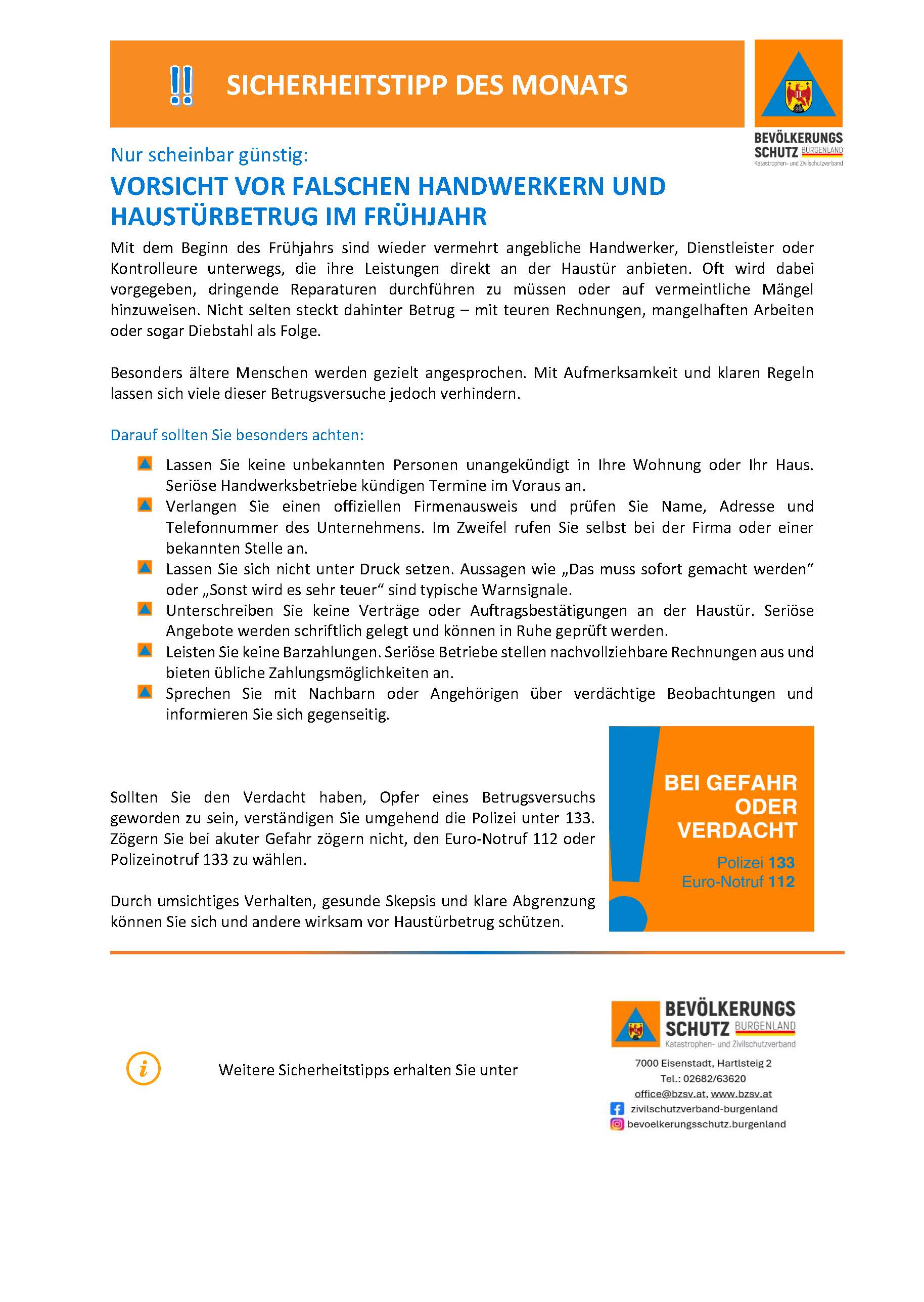 Sicherheitstipp 03 26 Vorsicht vor falschen Handwerkern